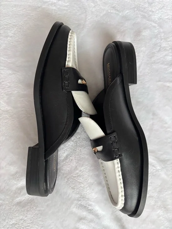 MICHAEL KORS Eden Colorblock Leather Penny Loafer-Style Slide Mule Shoe--NEW--7 - Picture 7 of 14